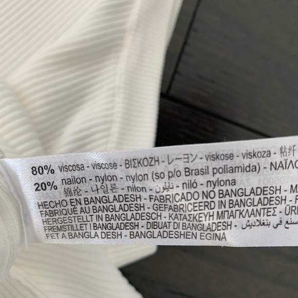 Zara White Sleeveless Asymmetrical Neckline Top - Picture 9 of 9